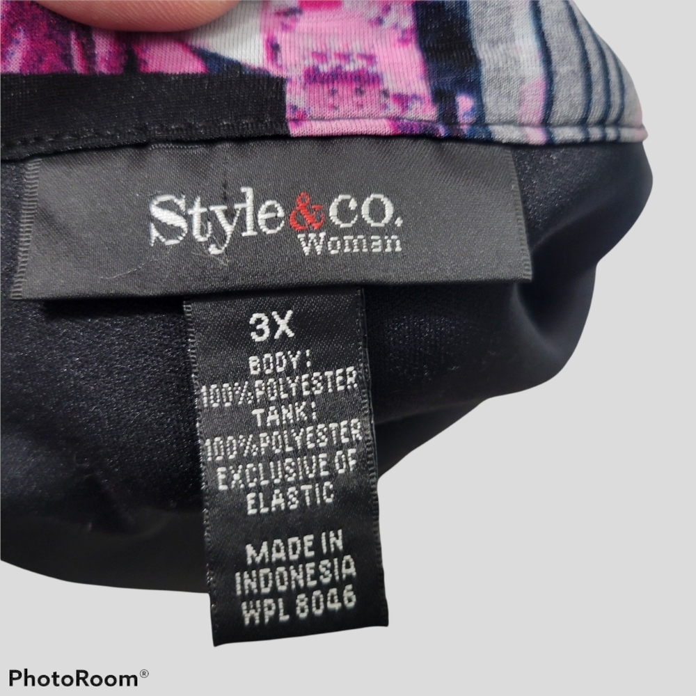 Style & Co Multi Color Two Layer Blouse - image 3